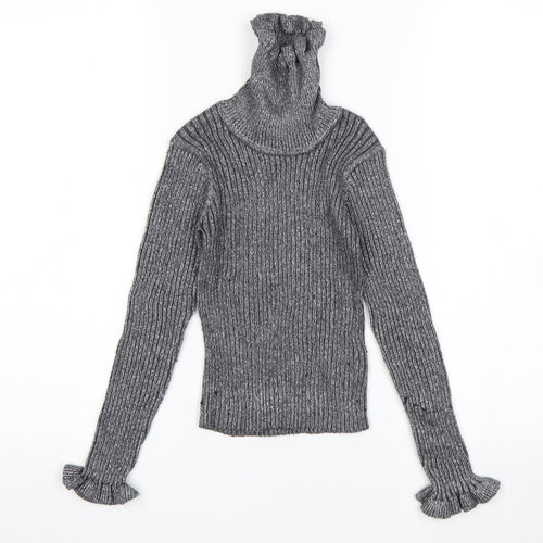 NEXT Girls Silver   Pullover Jumper Size 7 Years