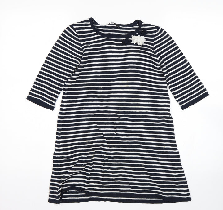 George Girls Multicoloured Striped  Jumper Dress  Size 7-8 Years