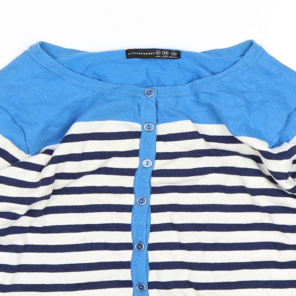 Atmosphere Womens Multicoloured Striped  Cardigan Jumper Size 10