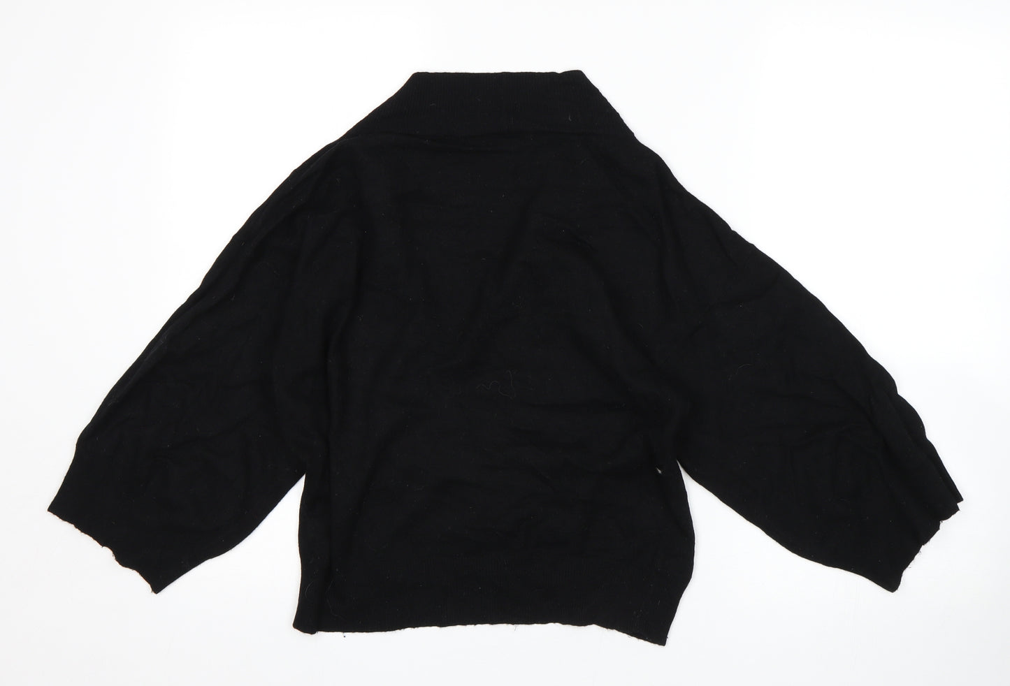 Monsoon Womens Black   Wrap Jumper Size 14
