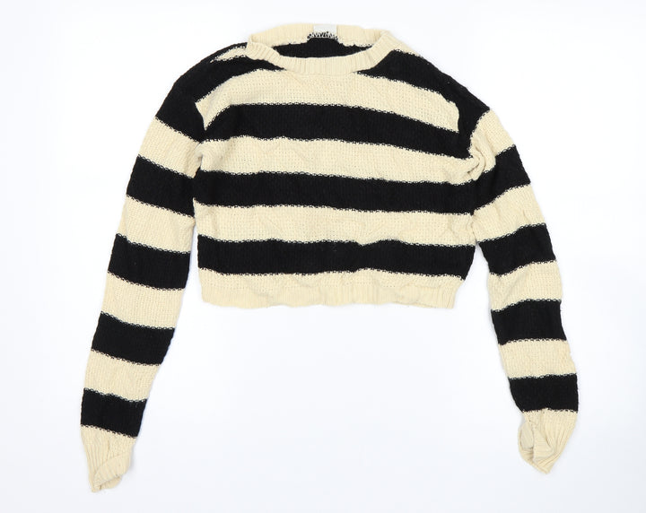 Kylie Girls Multicoloured Striped  Pullover Jumper Size 11-12 Years
