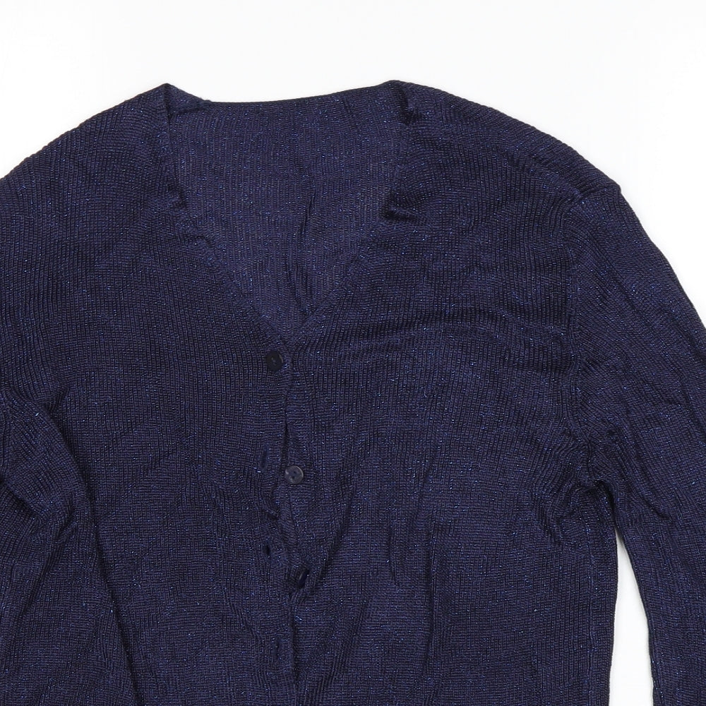 St Micheal Womens Blue   Cardigan Jumper Size 12