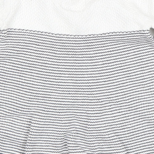 F&F Girls Multicoloured Striped  Jumper Dress  Size 6-9 Months