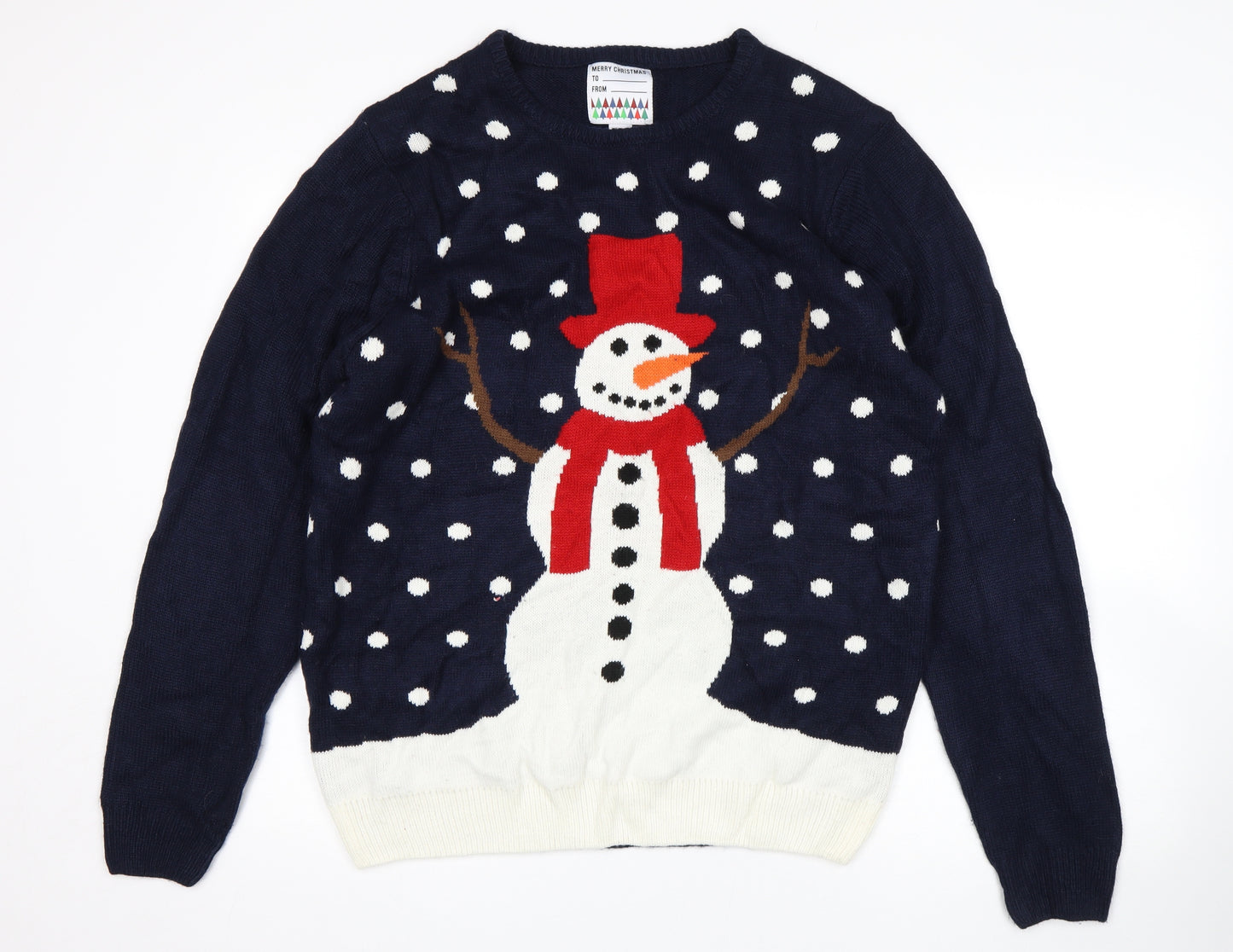 Primark Mens Blue   Pullover Jumper Size XL  - Christmas