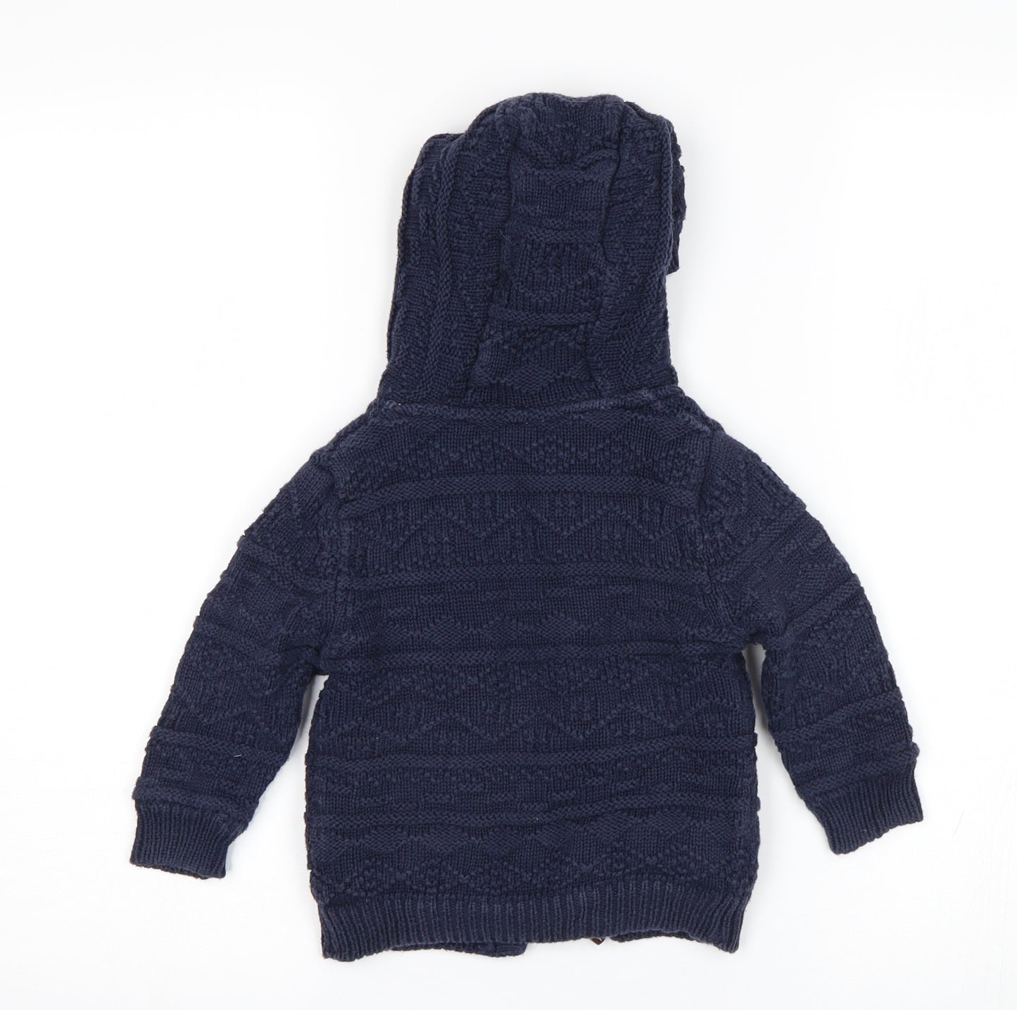 M&S Boys Blue   Cardigan Jumper Size 12-18 Months