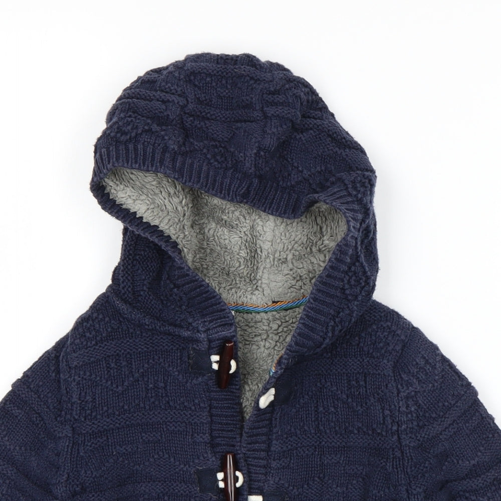 M&S Boys Blue   Cardigan Jumper Size 12-18 Months