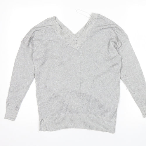 Topshop Womens Silver   Pullover Jumper Size 6