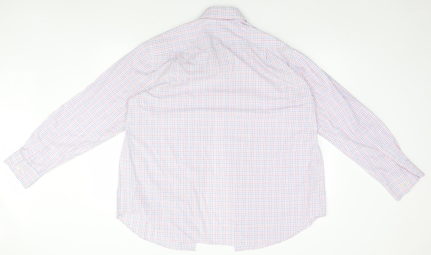 Marks and Spencer Mens Blue Plaid   Button-Up Size 44
