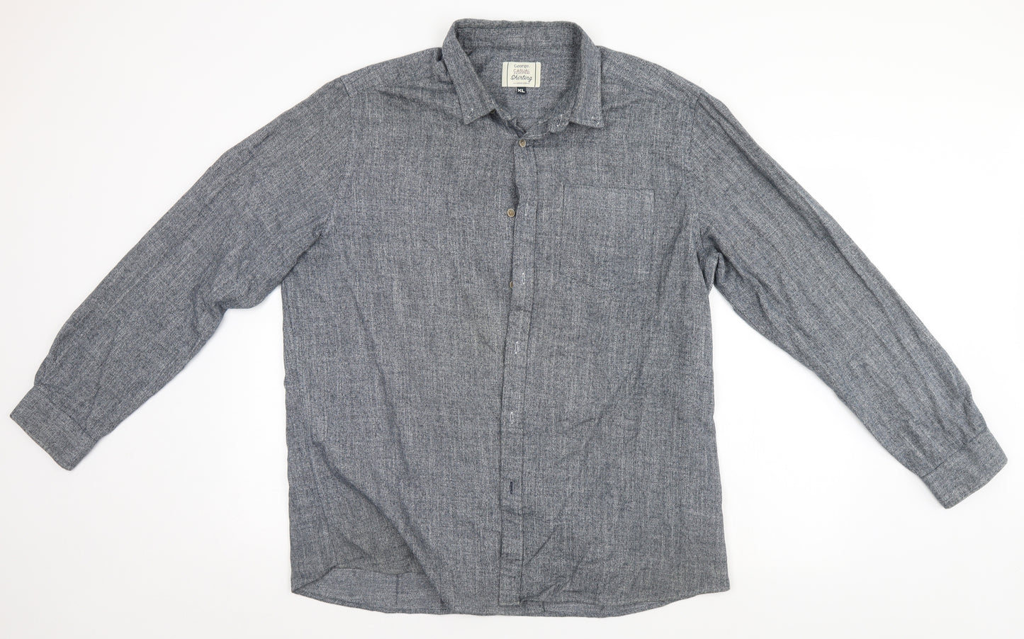 George Mens Grey    Button-Up Size XL