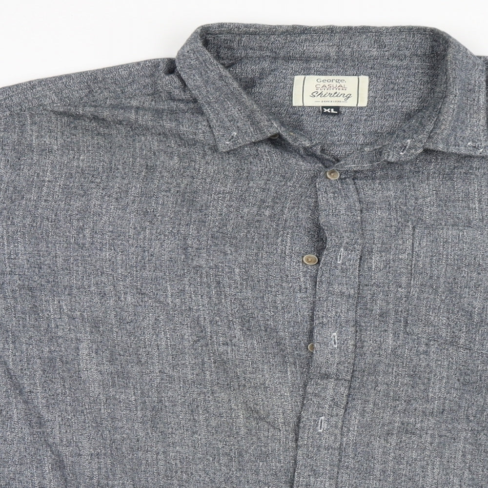George Mens Grey    Button-Up Size XL