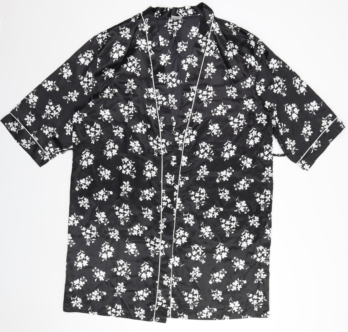Preworn Womens Black Floral  Top Gown Size 12