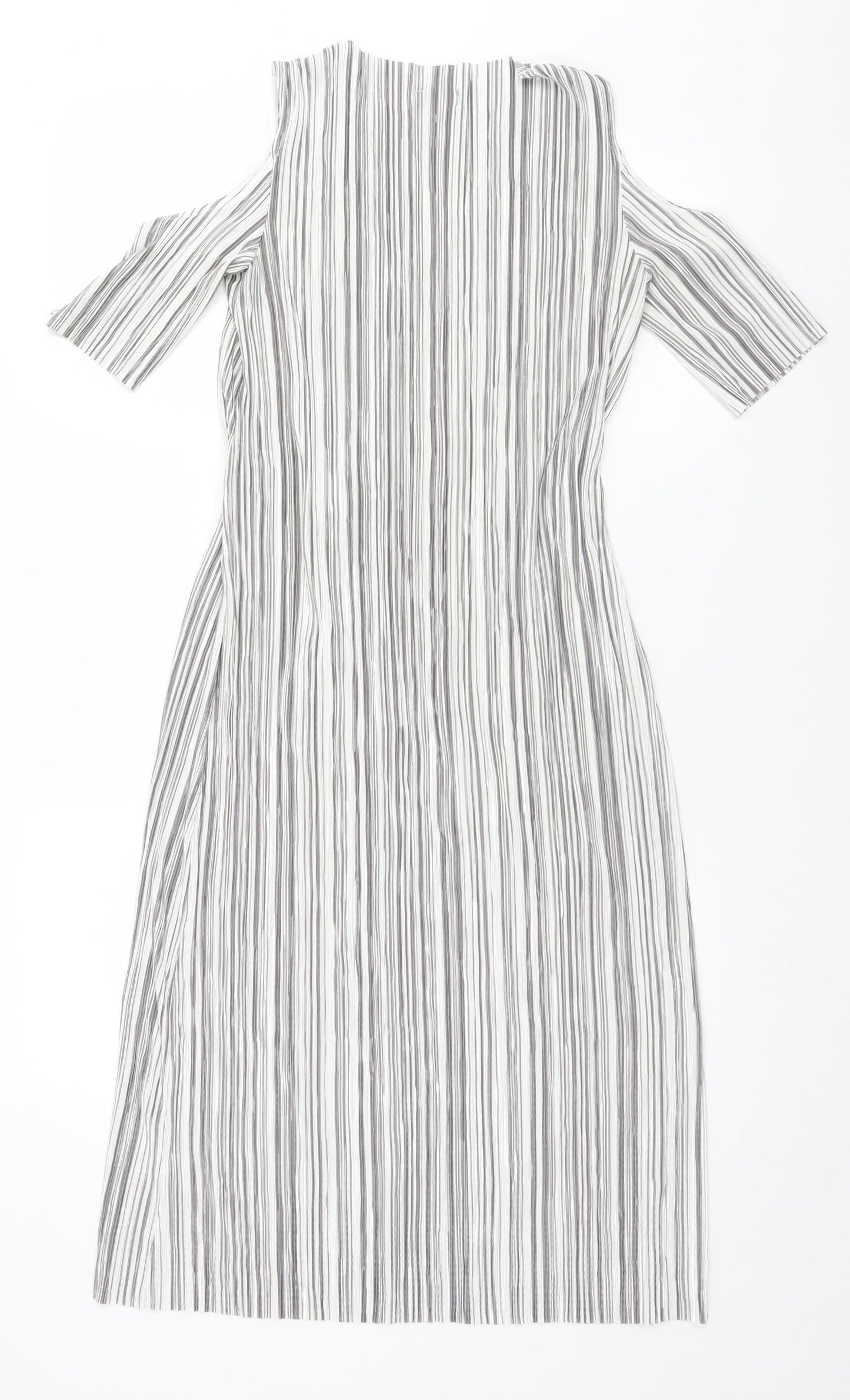 Topshop Womens Grey Striped  A-Line  Size 10