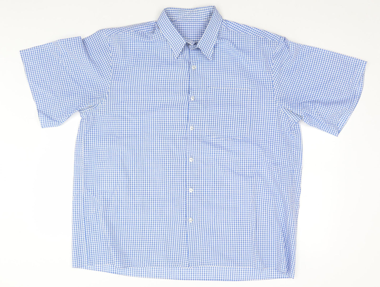 Preworn Mens Blue Plaid   Button-Up