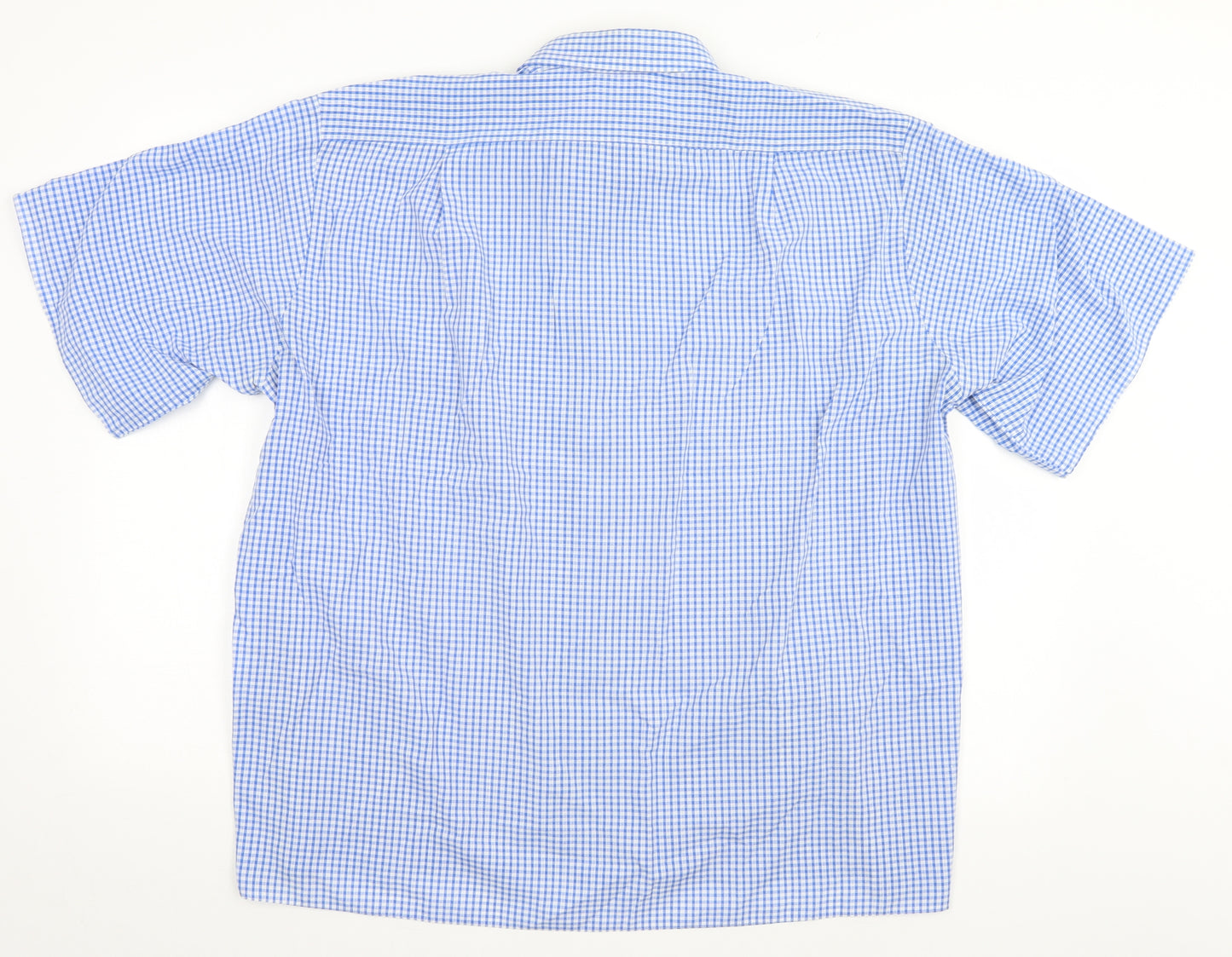 Preworn Mens Blue Plaid   Button-Up