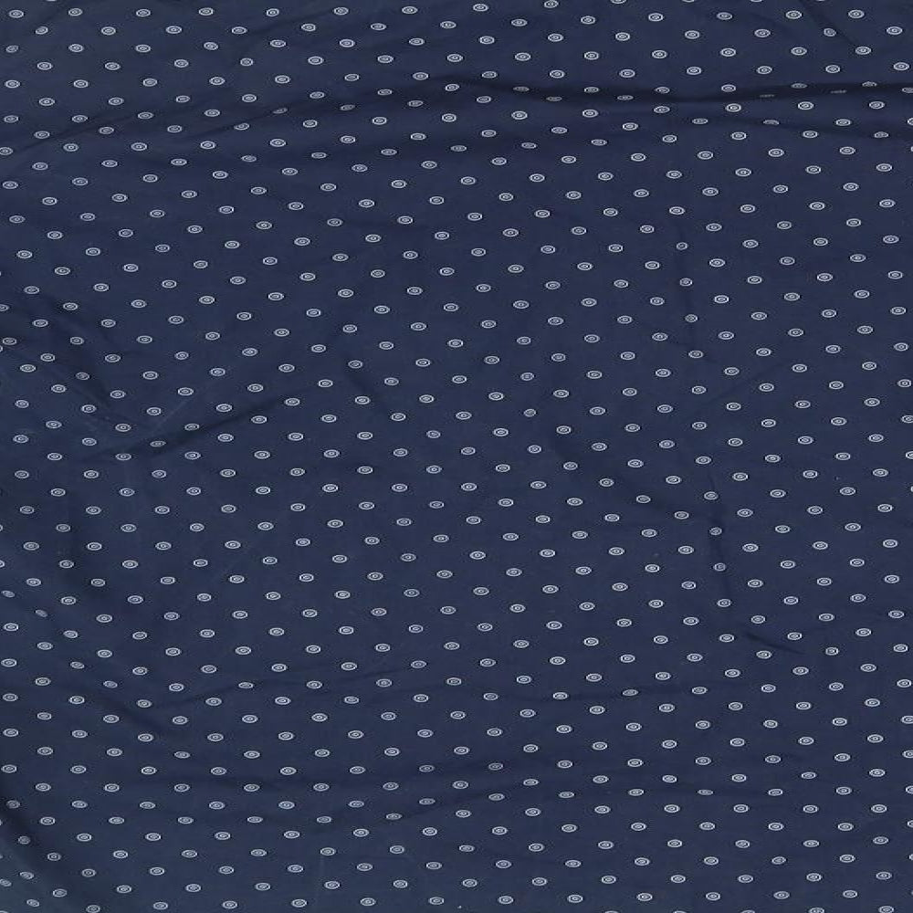 Iambretta Mens Blue Geometric   Button-Up Size M
