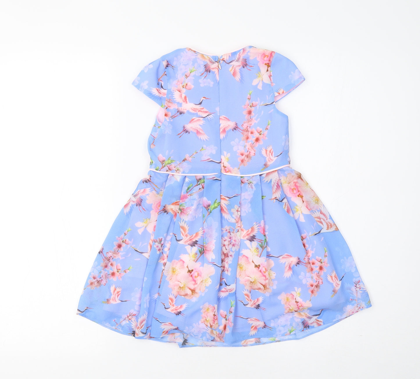 Lola Maverick Girls Blue Floral  A-Line  Size 2-3 Years