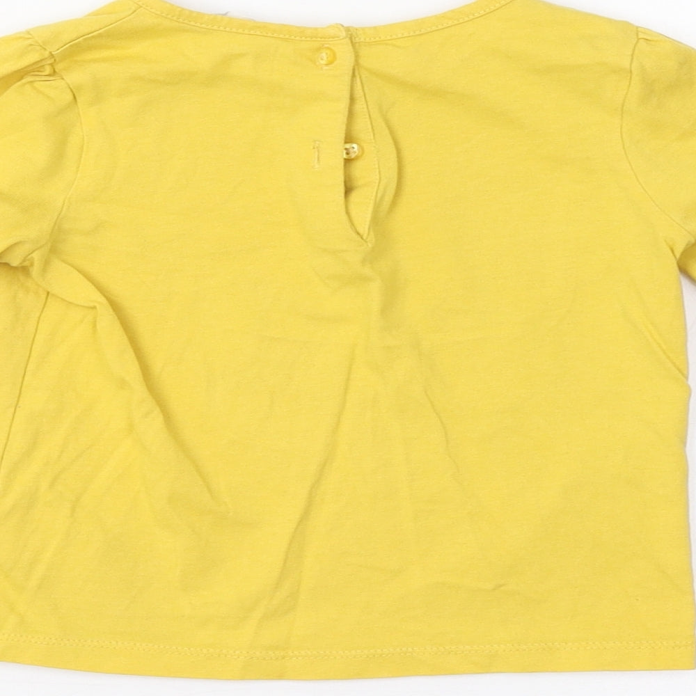 John Lewis Baby Yellow   Basic T-Shirt Size 18-24 Months