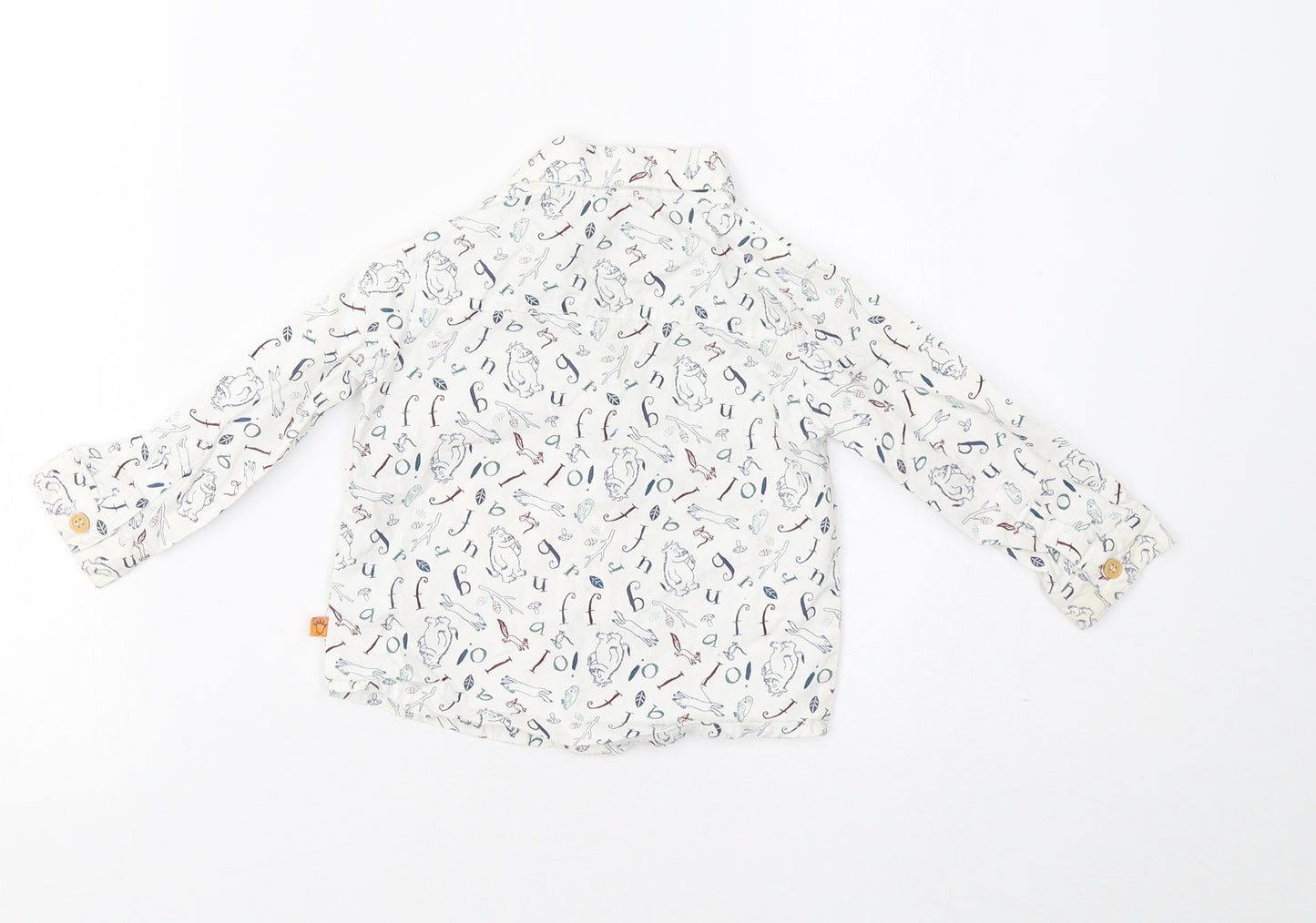 TU Baby White Geometric  Basic Button-Up Size 3-6 Months  - Gruffalo