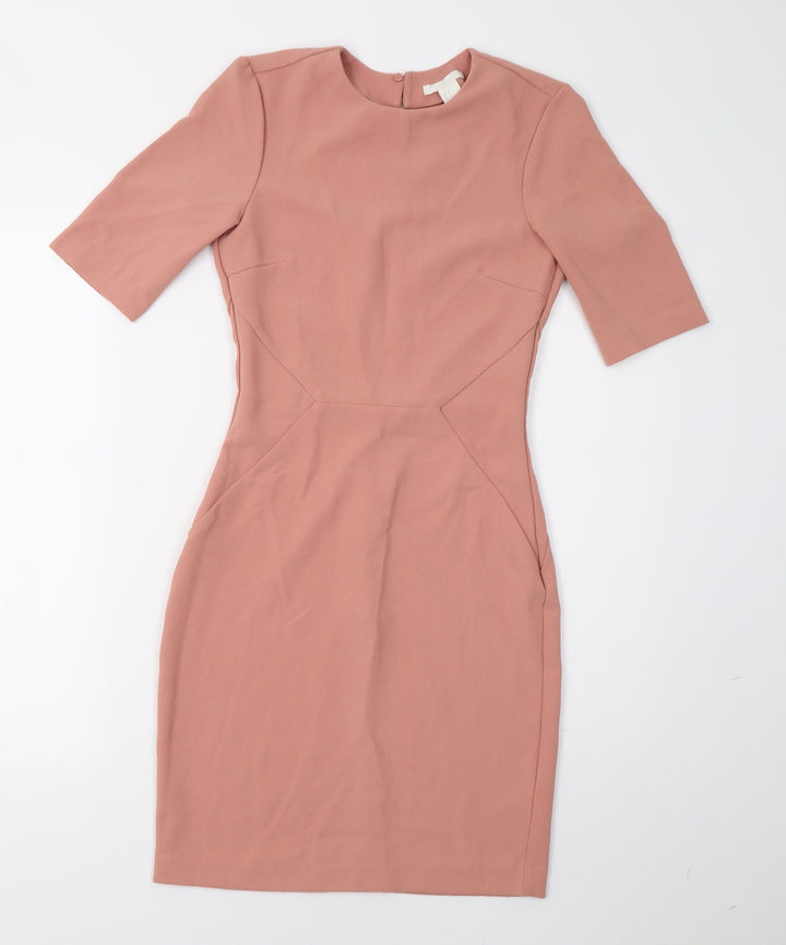 H&M Womens Pink Bodycon Size 6 - Open Back