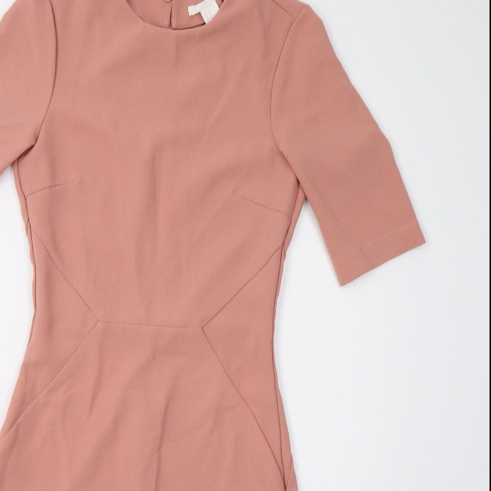 H&M Womens Pink   Bodycon  Size 6  - Open Back