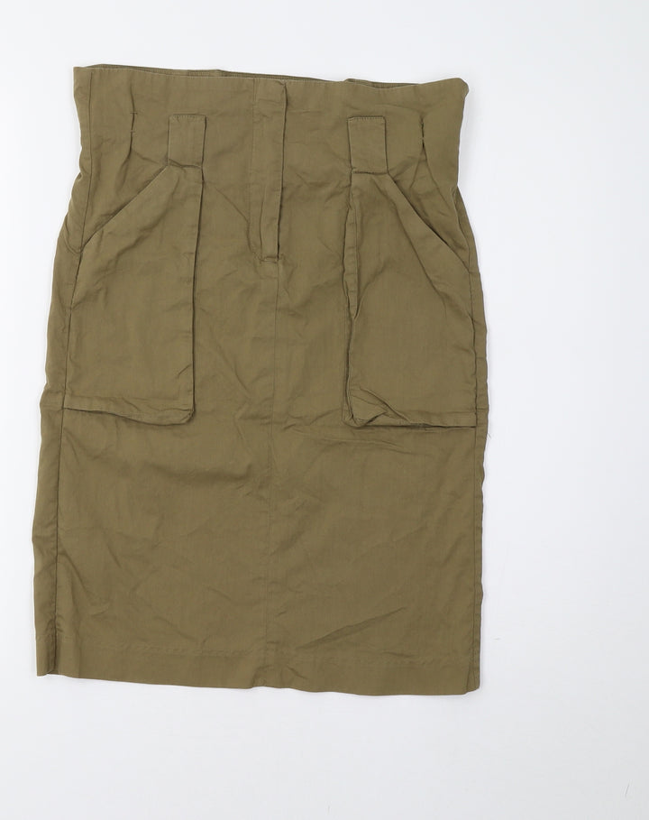 H&M Womens Green Straight & Pencil Skirt Size 8