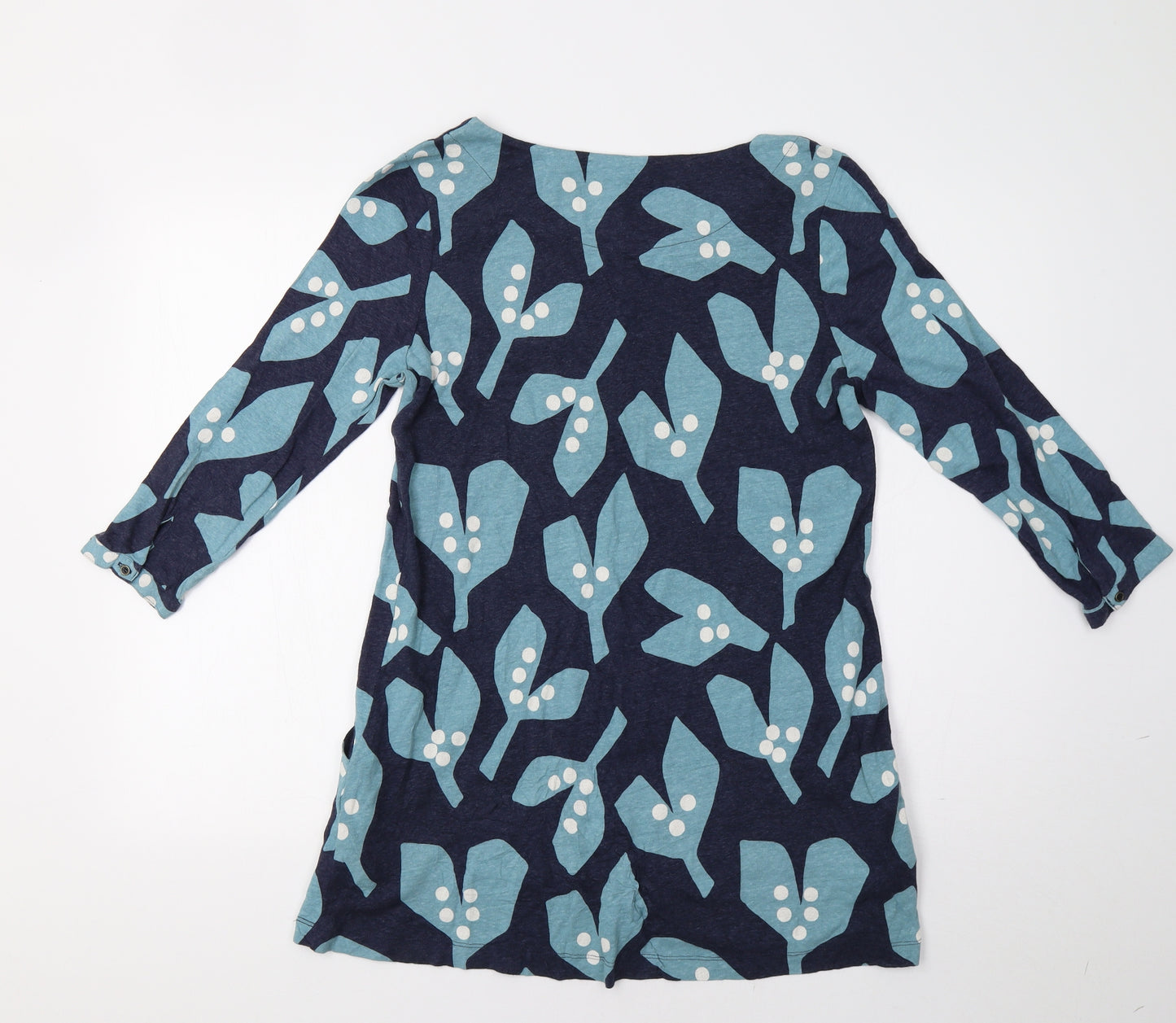 White Stuff Womens Blue Geometric  Tunic Blouse Size 8