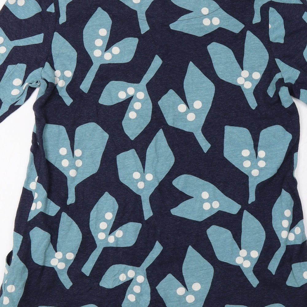 White Stuff Womens Blue Geometric  Tunic Blouse Size 8