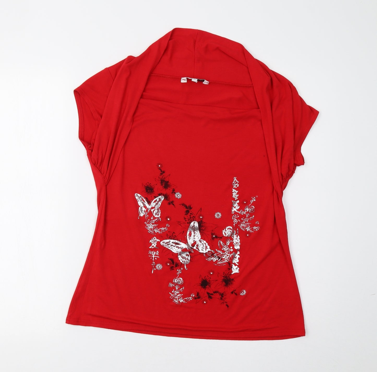 New Look Womens Red   Basic Blouse Size 18  - Butterflies
