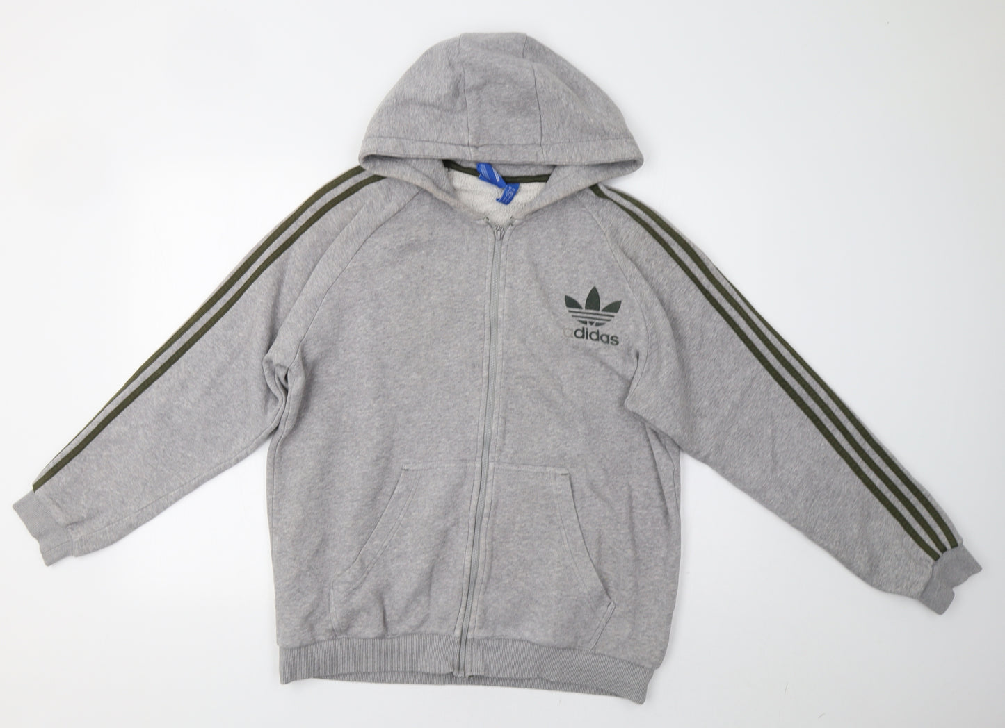 adidas Mens Grey   Full Zip Hoodie Size L