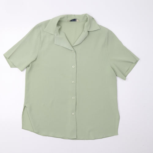 Isabelle Womens Green   Basic Button-Up Size 16
