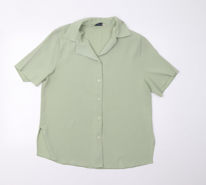Isabelle Womens Green   Basic Button-Up Size 16