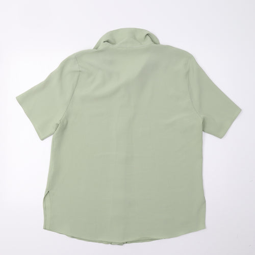 Isabelle Womens Green   Basic Button-Up Size 16