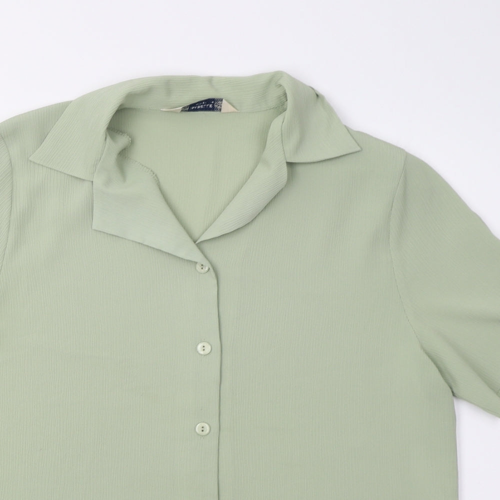Isabelle Womens Green   Basic Button-Up Size 16