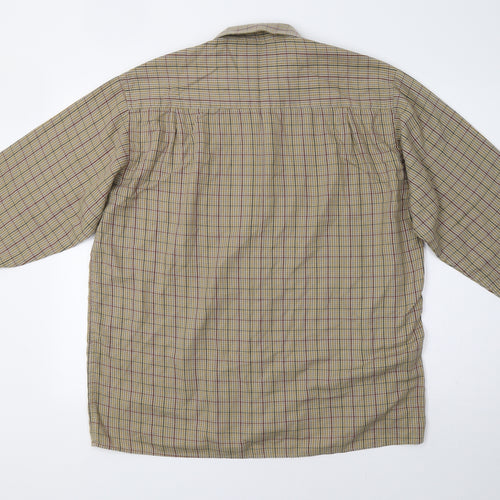 Greenwoods Mens Beige Check   Button-Up Size L