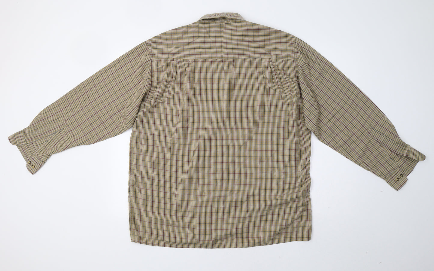 Greenwoods Mens Beige Check   Button-Up Size L