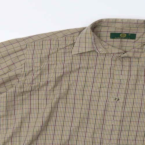 Greenwoods Mens Beige Check   Button-Up Size L