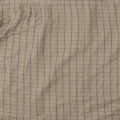 Greenwoods Mens Beige Check   Button-Up Size L