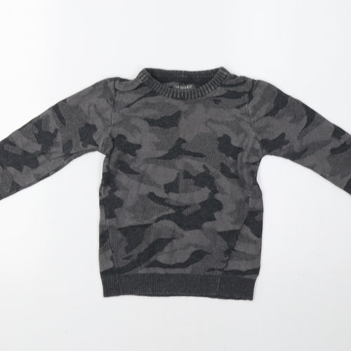 Primark Baby Grey Camouflage  Pullover Jumper Size 18-24 Months