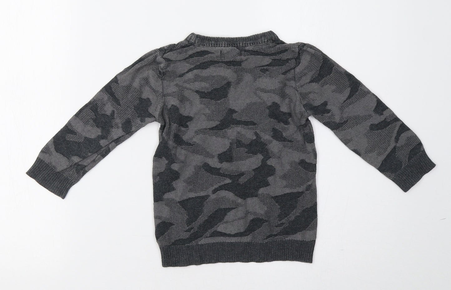 Primark Baby Grey Camouflage  Pullover Jumper Size 18-24 Months