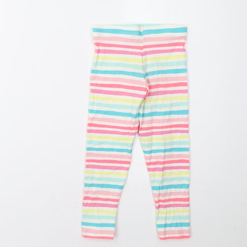 M&S Girls Multicoloured Striped  Jegging Trousers Size 3-4 Years