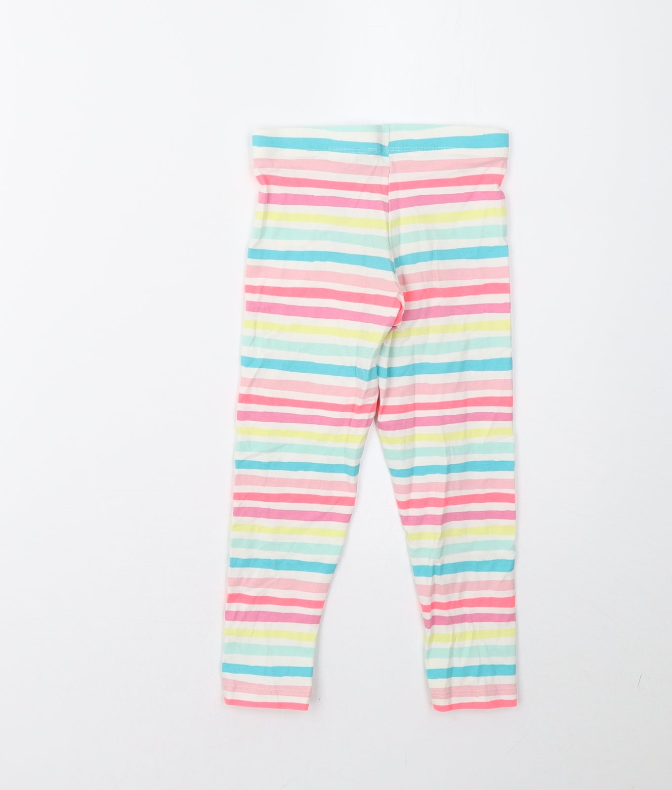 M&S Girls Multicoloured Striped  Jegging Trousers Size 3-4 Years