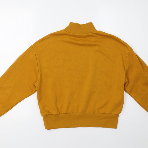 H&M Womens Yellow   Pullover Sweatshirt Size XS