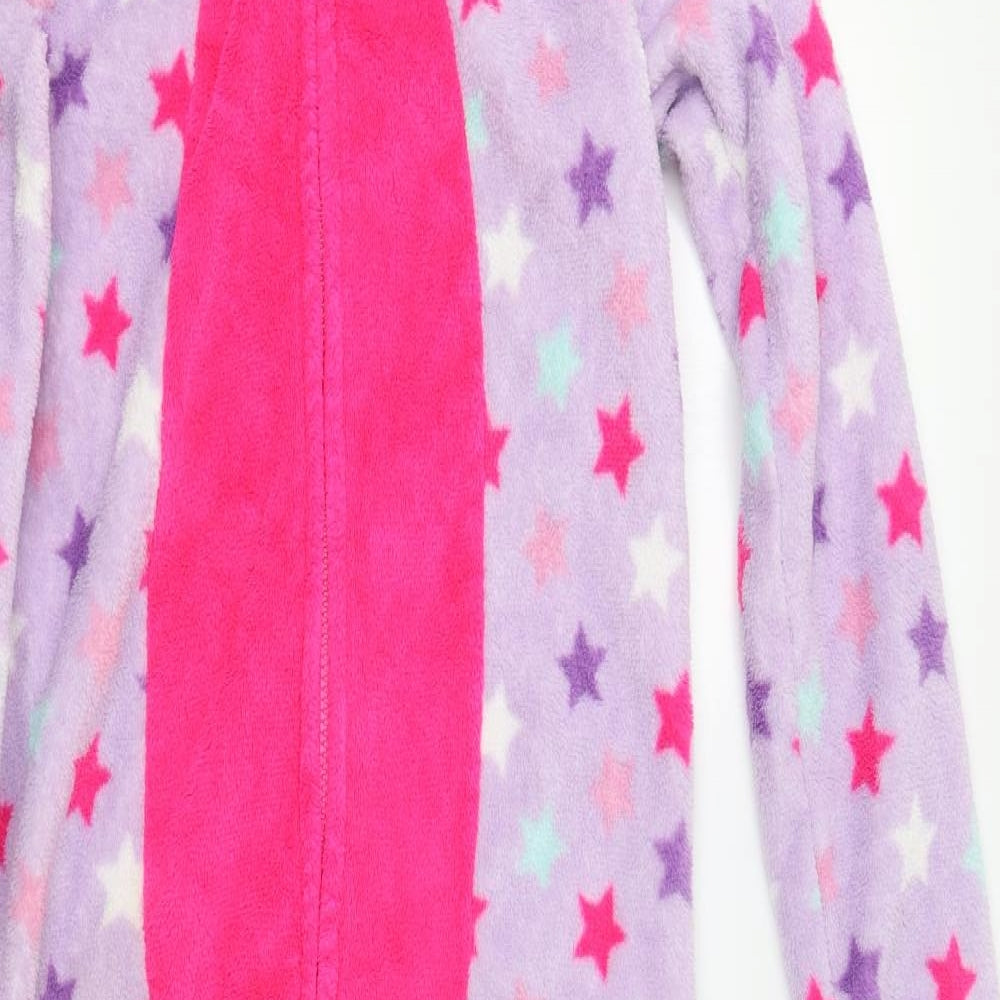George Girls Purple Geometric   Bodysuit Size 12-13 Years  - Unicorn Onesie
