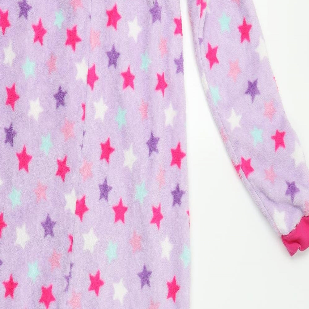 George Girls Purple Geometric   Bodysuit Size 12-13 Years  - Unicorn Onesie