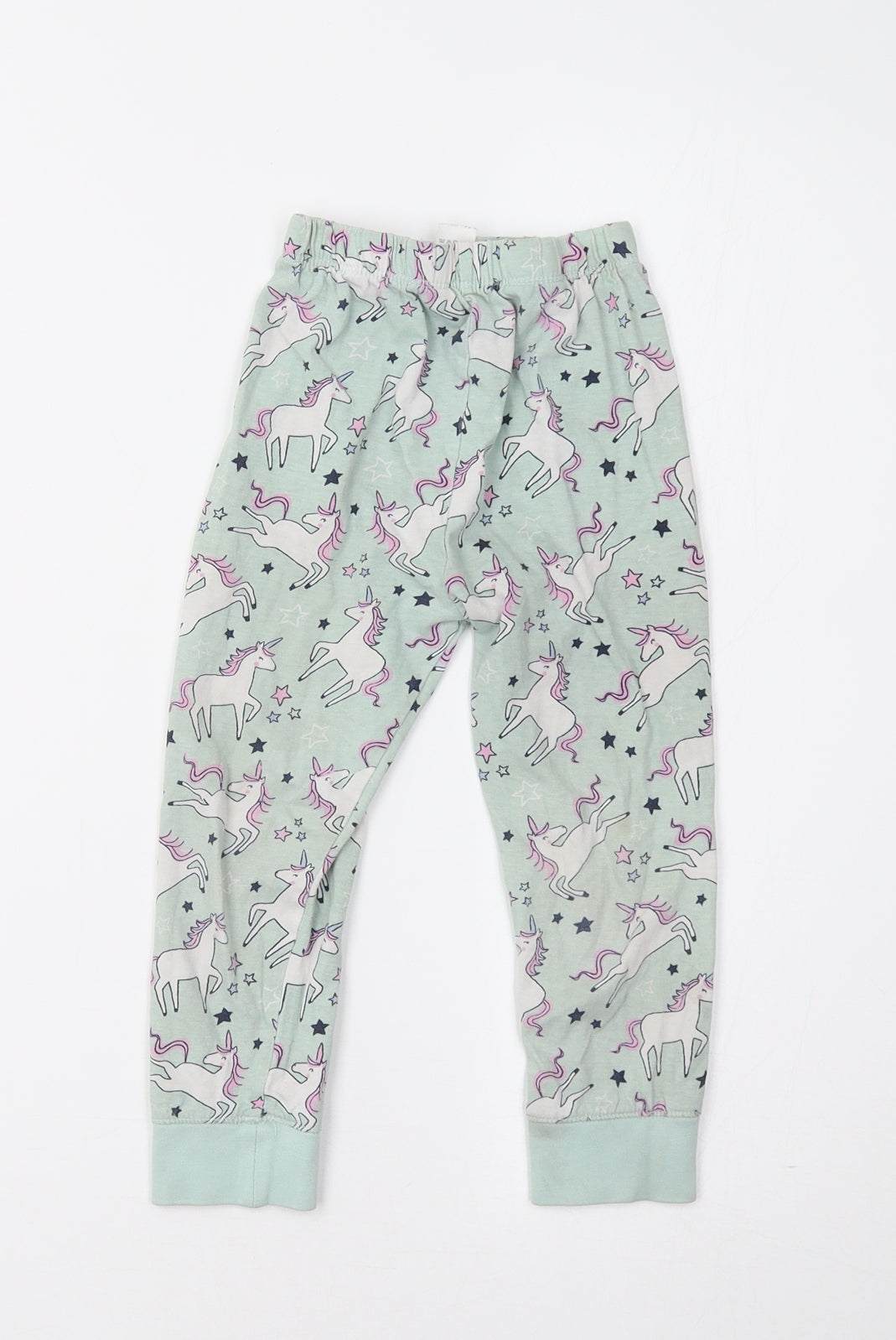 TU Girls Green    Pyjama Pants Size 3-4 Years  - Unicorn Print