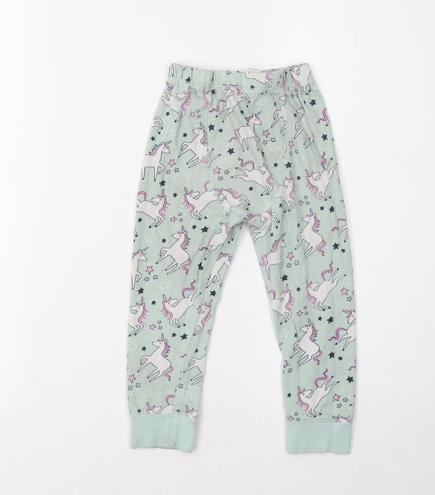 TU Girls Green    Pyjama Pants Size 3-4 Years  - Unicorn Print