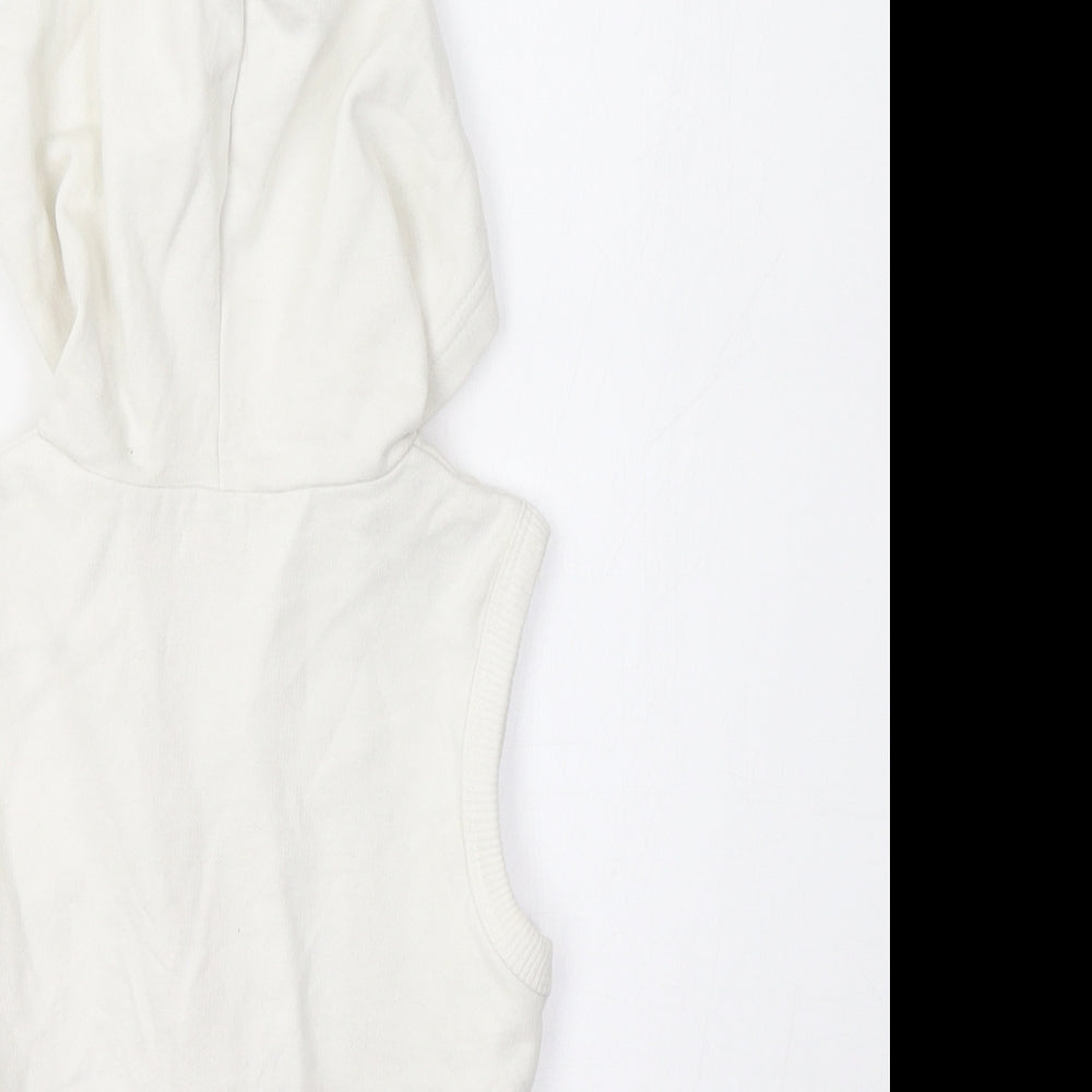 CQ Girls White   Full Zip Hoodie Size 6-7 Years