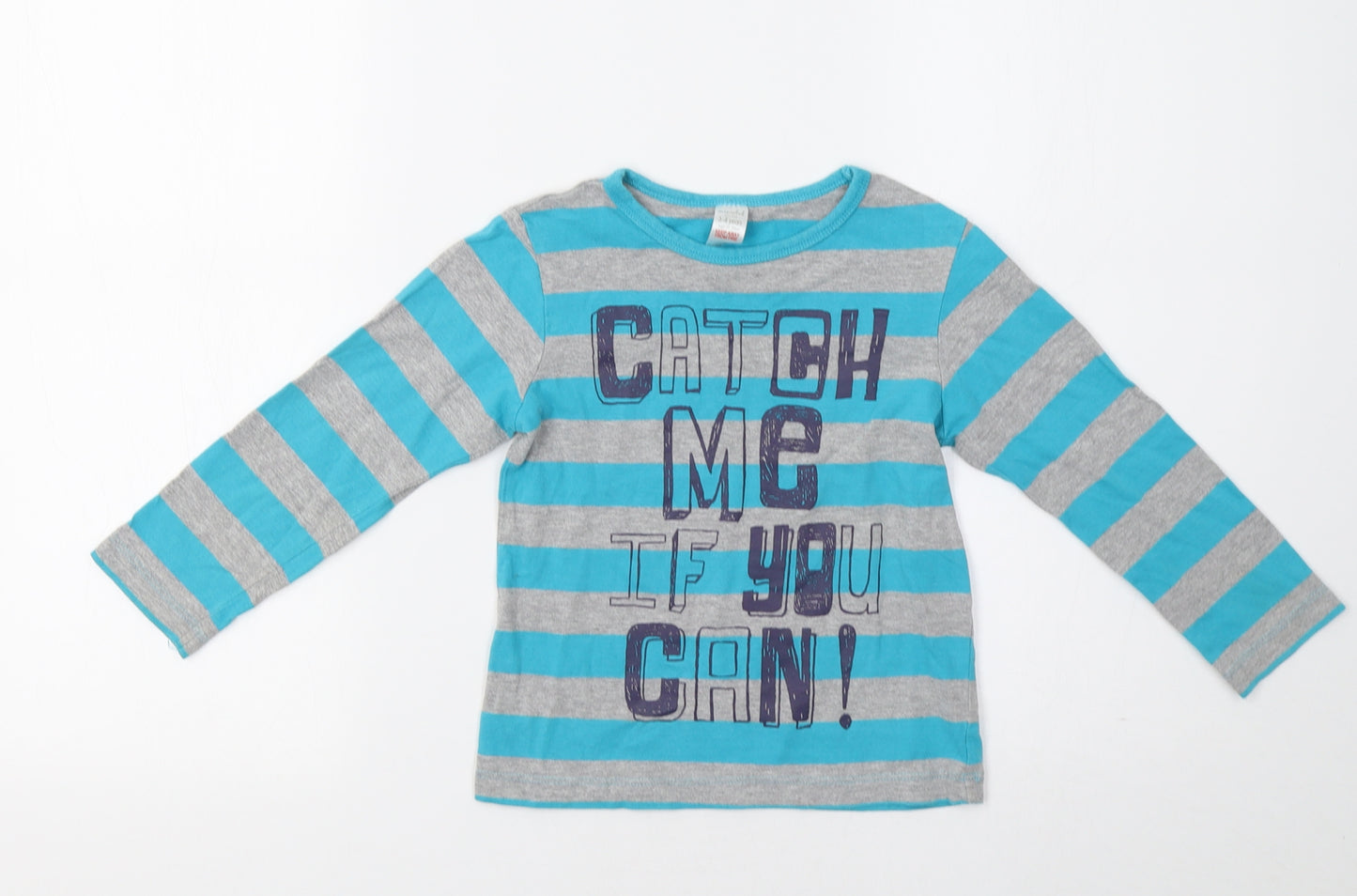 Miniclub Boys Blue Striped  Basic Polo Size 3-4 Years