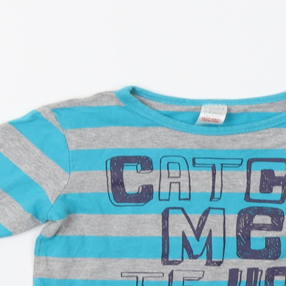 Miniclub Boys Blue Striped  Basic Polo Size 3-4 Years