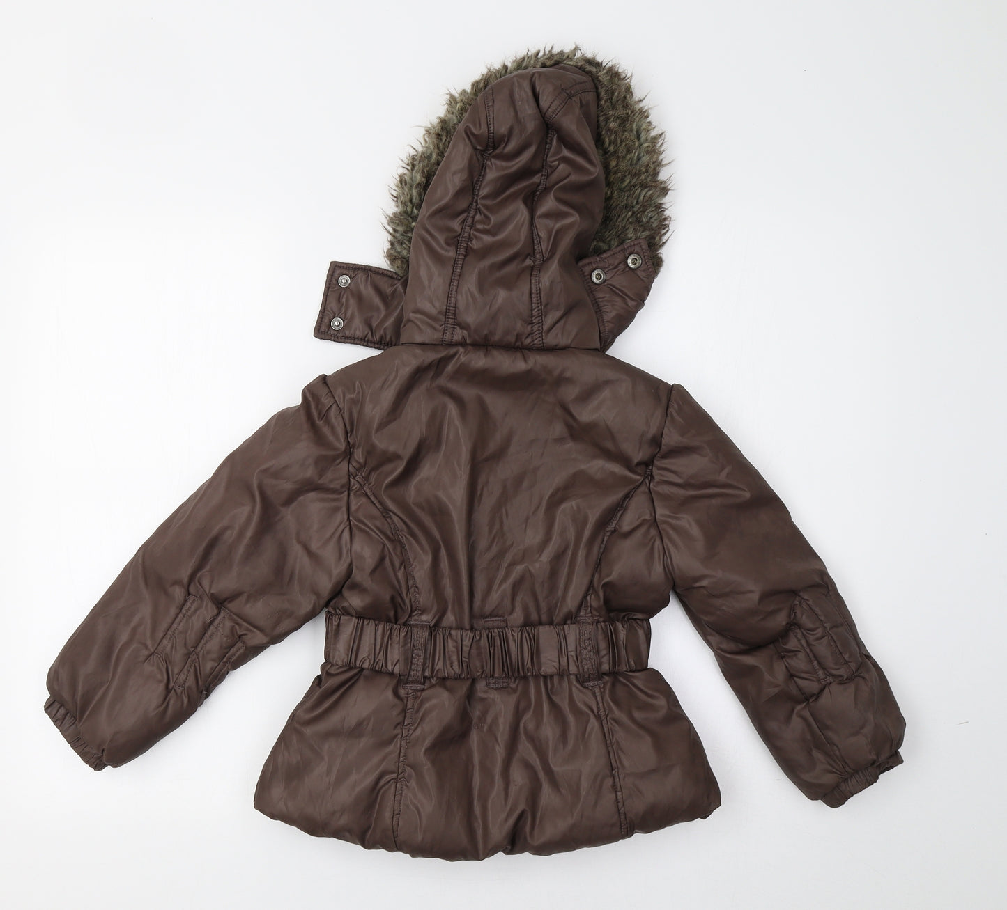 NEXT Girls Brown   Pea Coat Jacket Size 5-6 Years